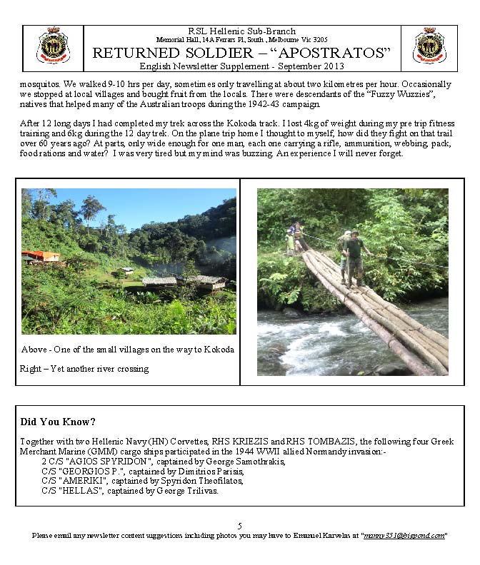 RETURNED SOLDIER RSL Hellenic Sub-Branch Newsletter Sep2013_Page_5